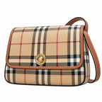 Burberry Vintage Check Hampshire Bag | Tartan Canvas & Leather Crossbody Camera Bag — Archive Beige/Tan