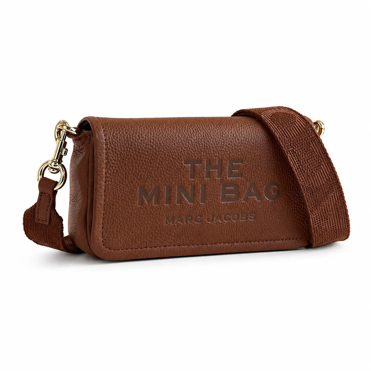 Marc Jacobs The Mini Bag Lavender Purple Pebble-Grain Leather Mini Crossbody Bag 20x12x5cm