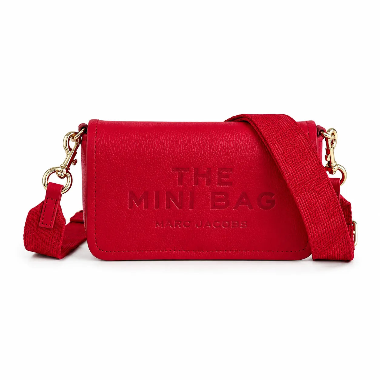 Marc Jacobs The Mini Bag Lavender Purple Pebble-Grain Leather Mini Crossbody Bag 20x12x5cm