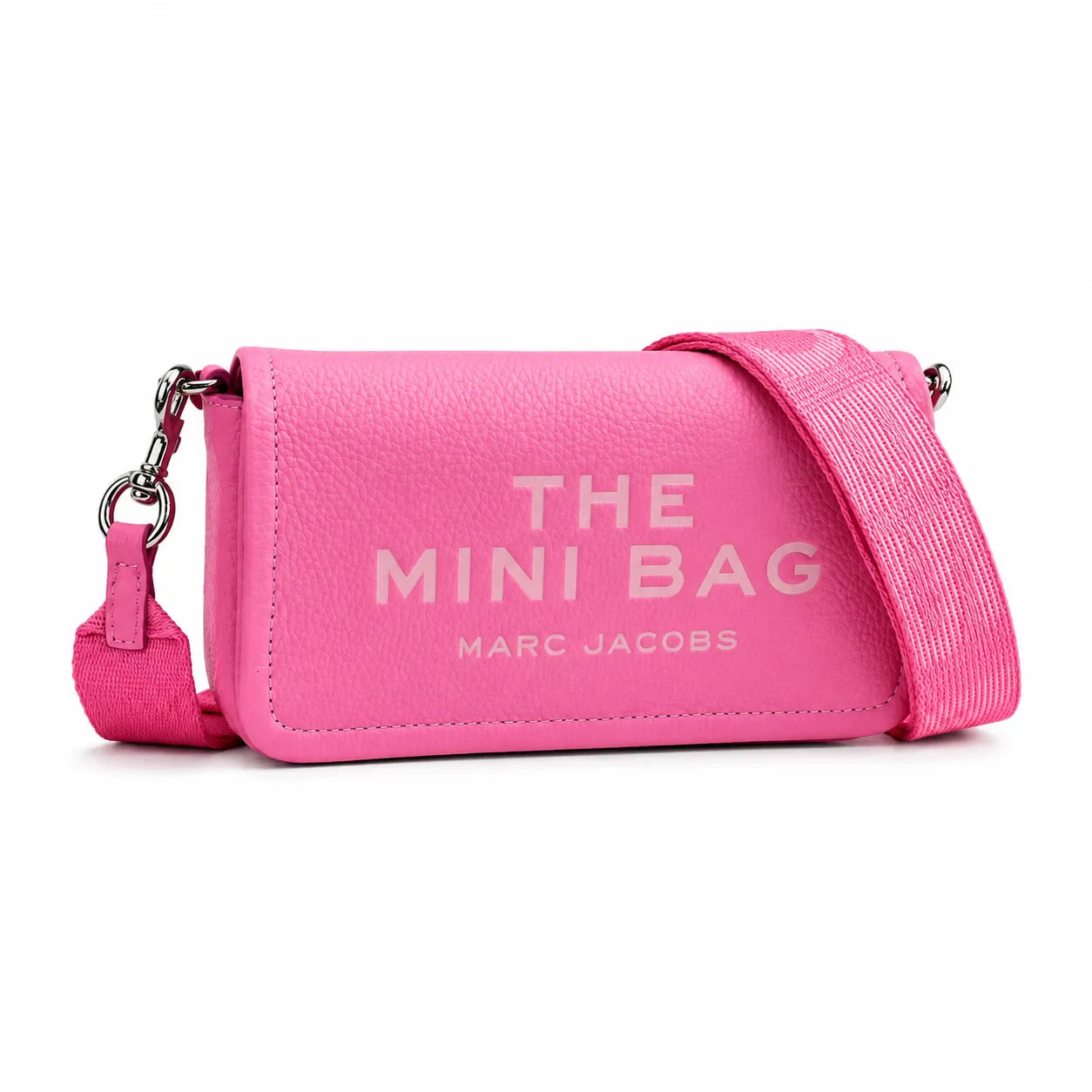 Marc Jacobs The Mini Bag Lavender Purple Pebble-Grain Leather Mini Crossbody Bag 20x12x5cm