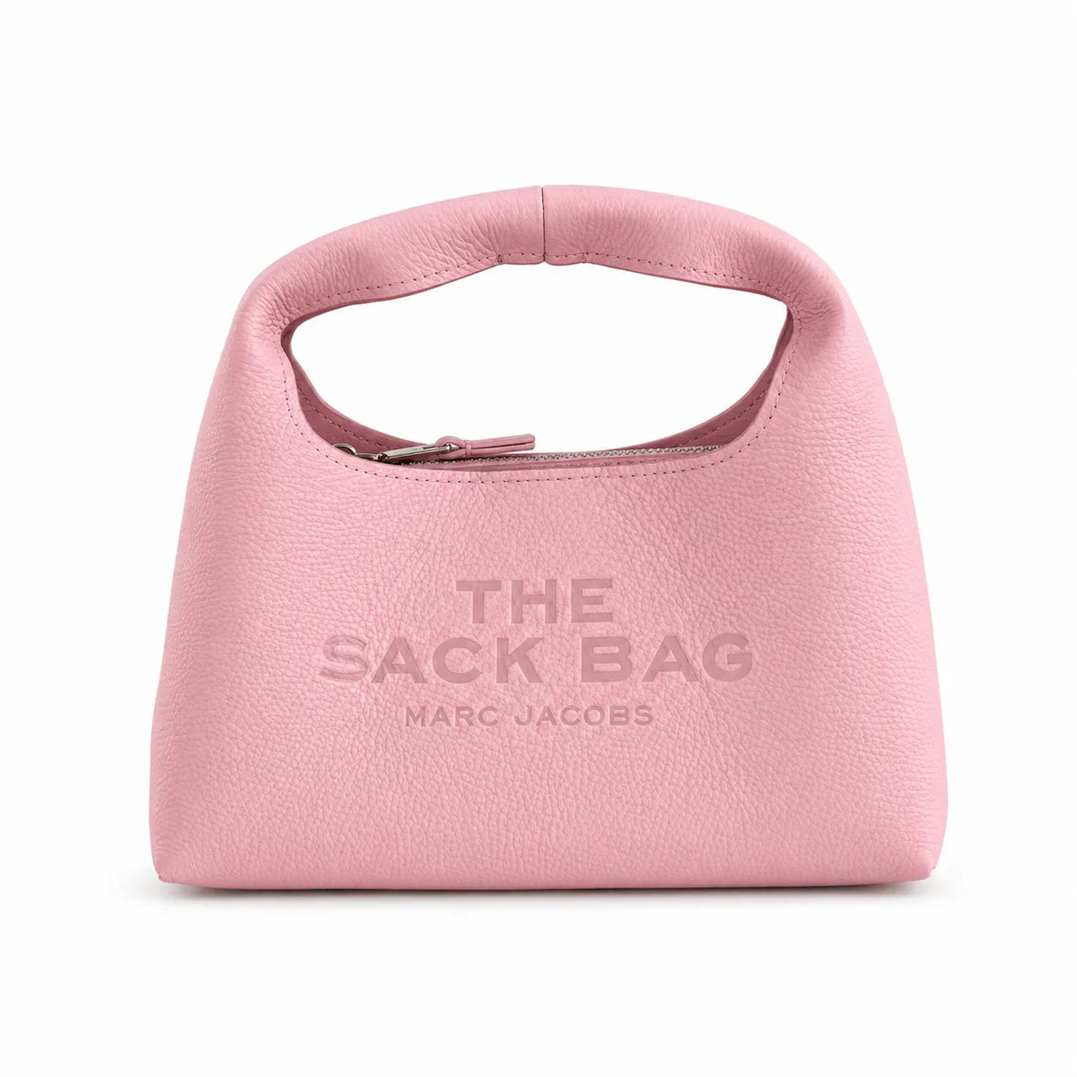 Marc Jacobs The Mini Sack Bag Grey Pebble-Grain Leather Mini Top-Handle Bag