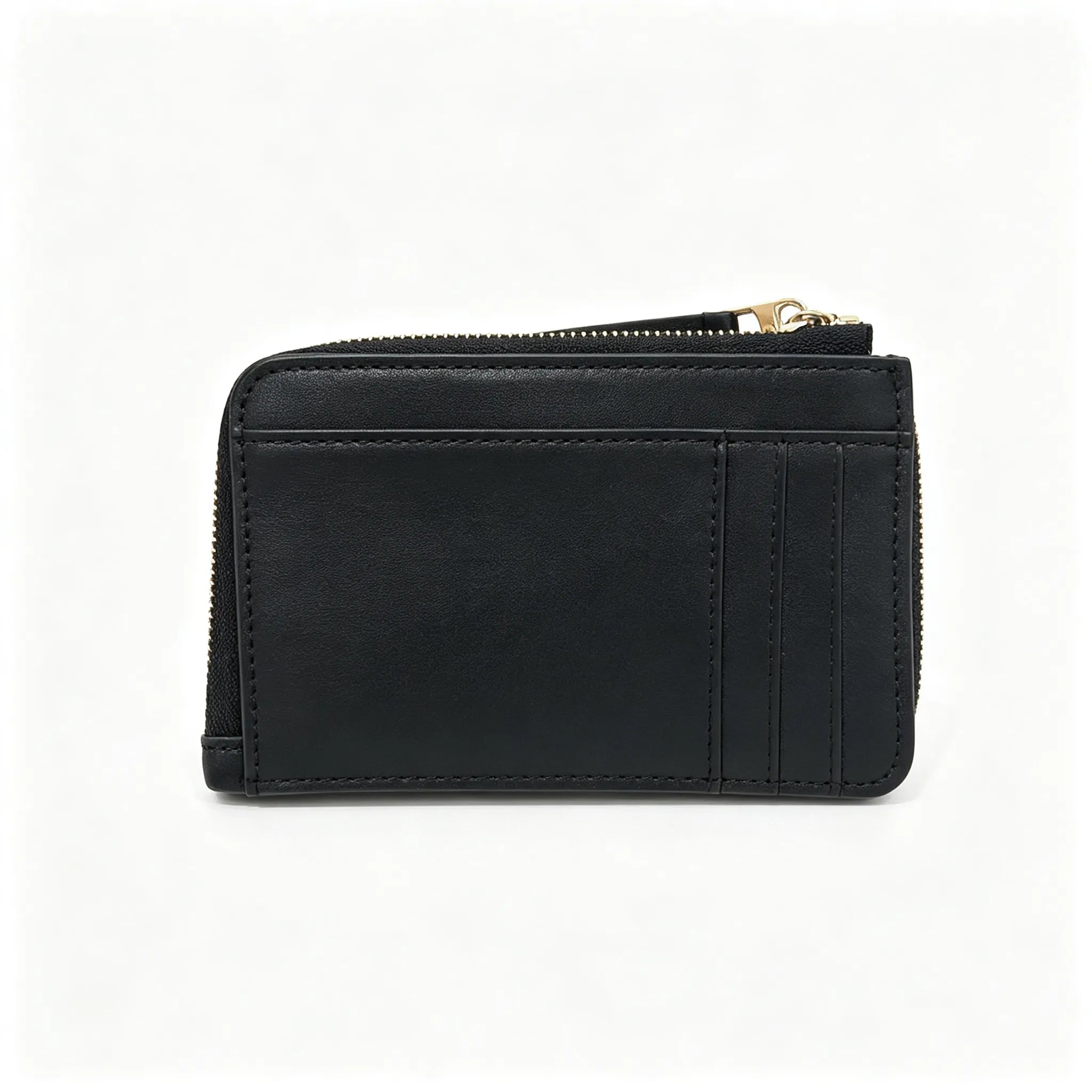 Tory Burch | Black embossed leather  multi-card slot design comes with a detachable wrist strap compact and portable  suitable for everyday use and travel