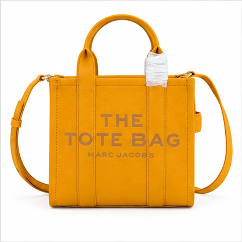 Marc Jacobs The Tote Bag Mini White Pebble Leather Top-Handle Crossbody Bag