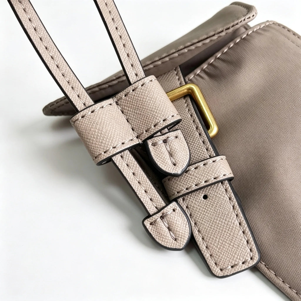 Tory Burch Perry taupe adjustable shoulder strap lightweight travel/commuter bag women's style