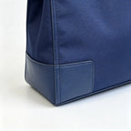 Tory Burch Ella | Navy blue waterproof fabric double handles spacious interior women's business travel handbag