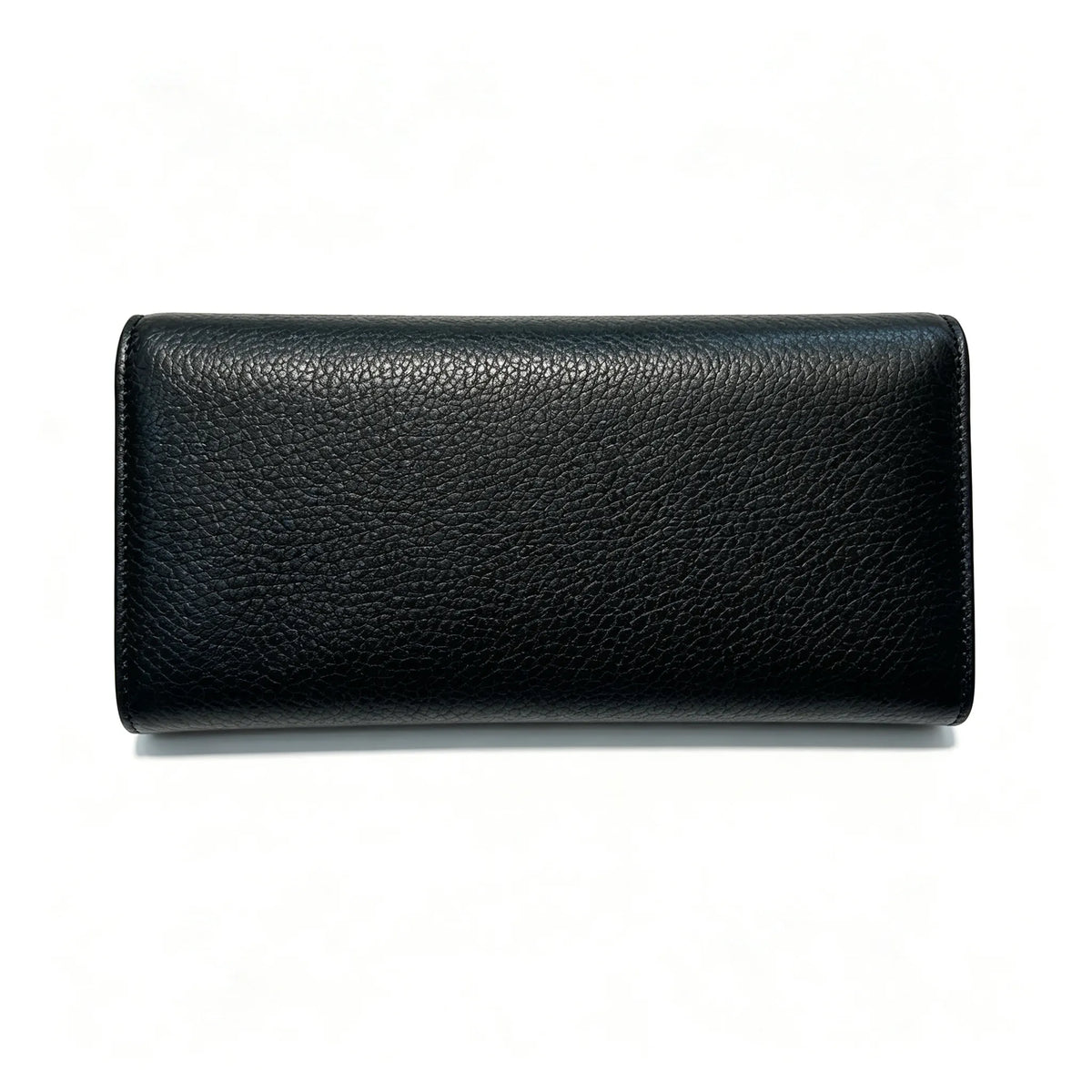 Tory Burch Parker black pebbled leather wallet with multiple card slots and a zippered coin pocket foldable long women's wallet