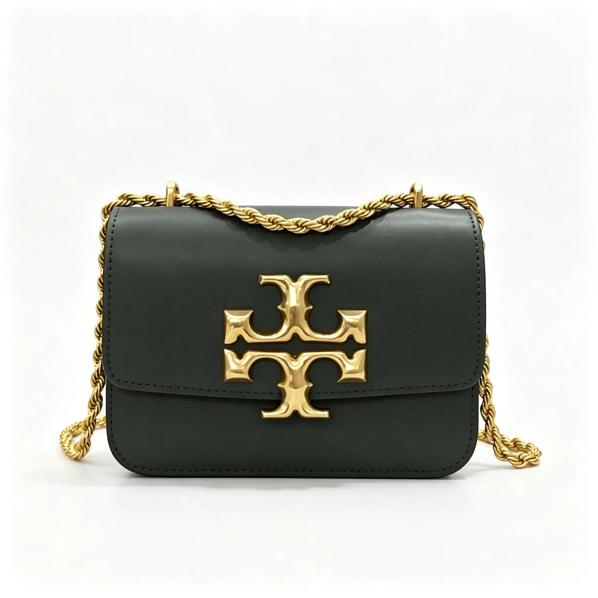 Tory Burch Eleanor tan calfskin leather chain shoulder strap women's multi-way carrying option
