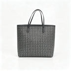 Tory Burch Ever-Ready | Grey coated canvas with woven print leather trim zip closure detachable pouch women's designer handbag