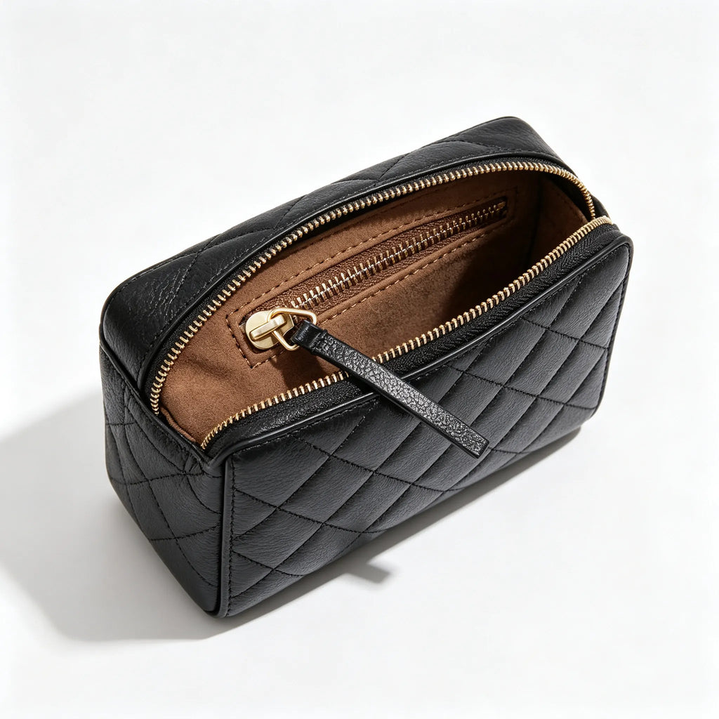 Tory Burch Kira, black calfskin leather adjustable twist chain shoulder strap  multiple carrying options for women