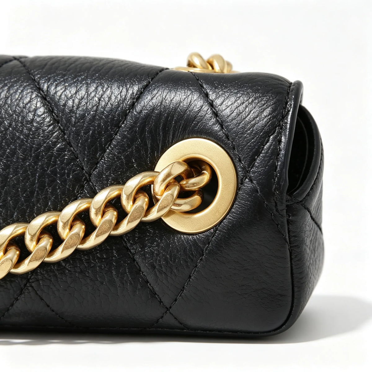 Tory Burch Kira, black calfskin leather adjustable twist chain shoulder strap  multiple carrying options for women