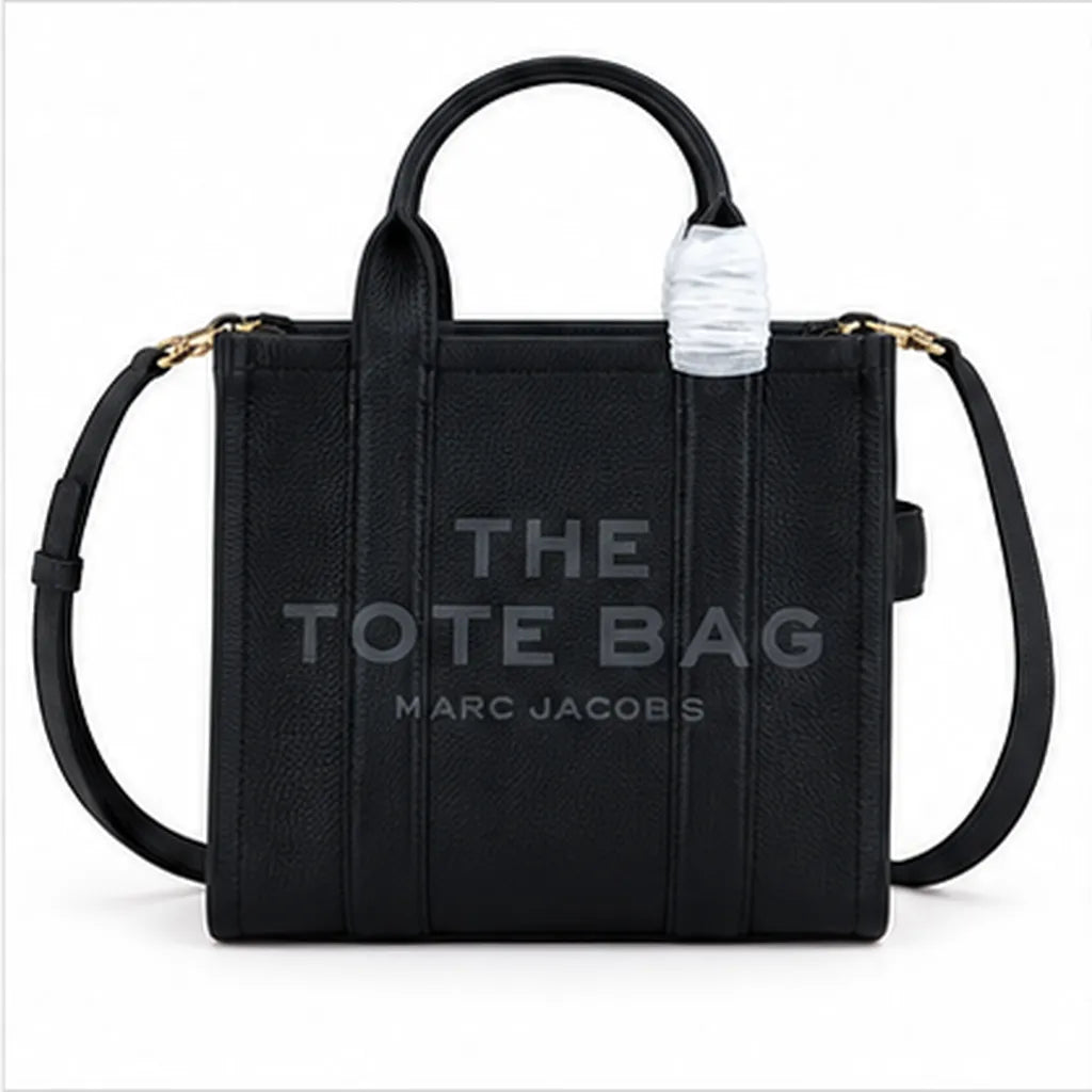 Marc Jacobs The Leather Small Tote Bag Kiwi Green Full Grain Leather Women's Crossbody Handbag