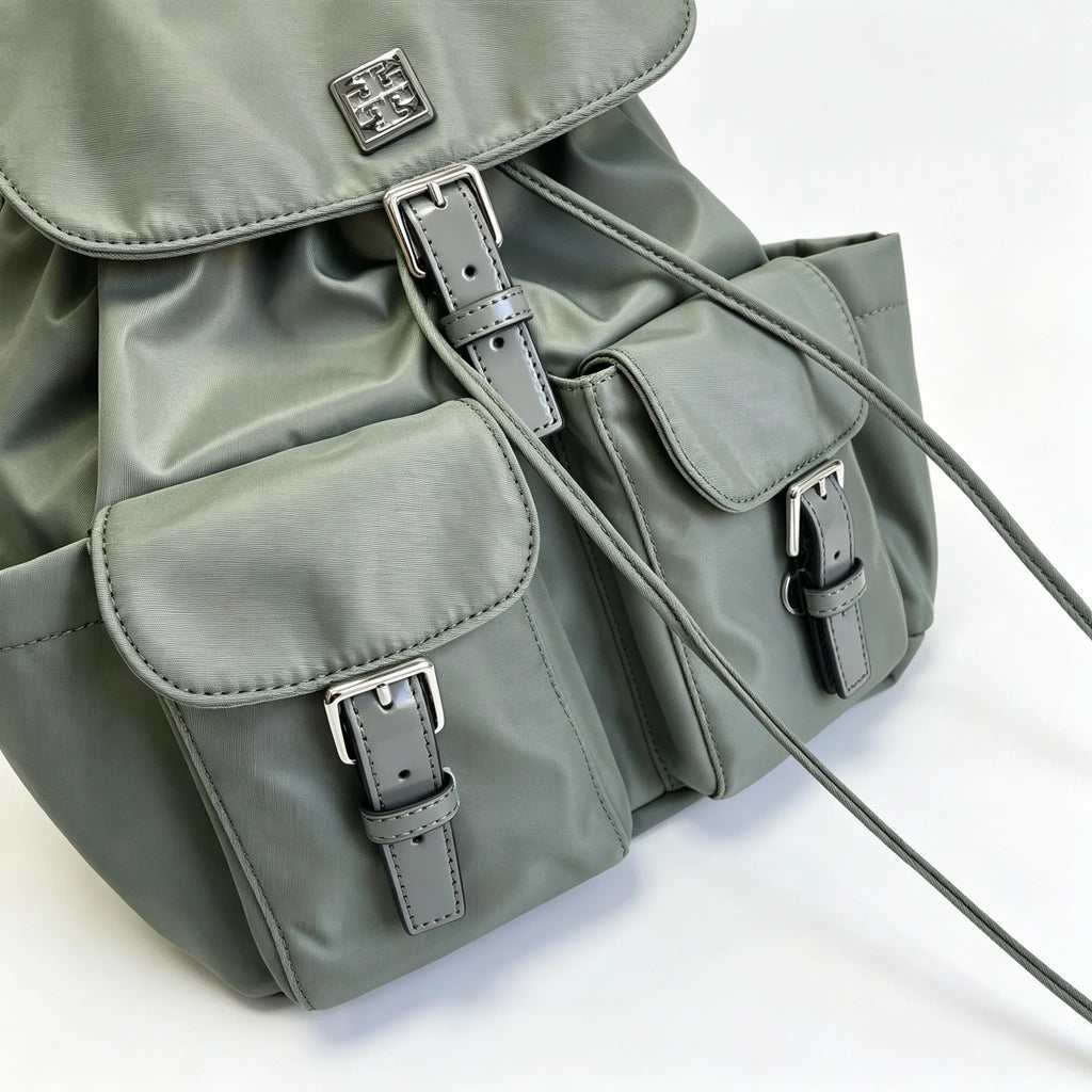 Tory Burch Virginia Sage Green and Adjustable Shoulder Strap Lightweight Travel/Commuter Bag