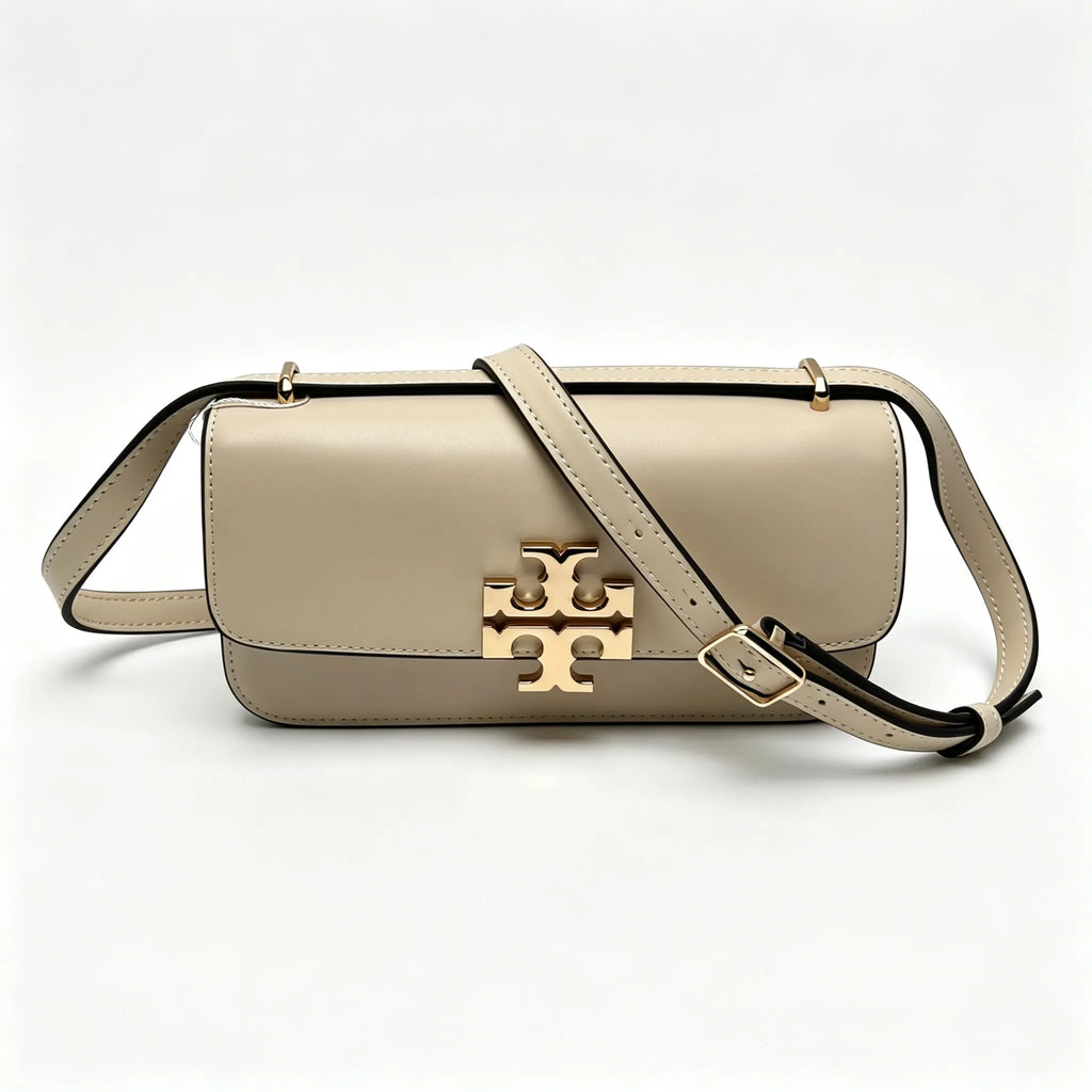 Tory Burch Eleanor | Off-white Nappa leather adjustable shoulder strap multiple carrying options women's designer handbag