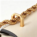Tory Burch Eleanor off-white calfskin leather rope chain shoulder strap multi-angle carrying option for women