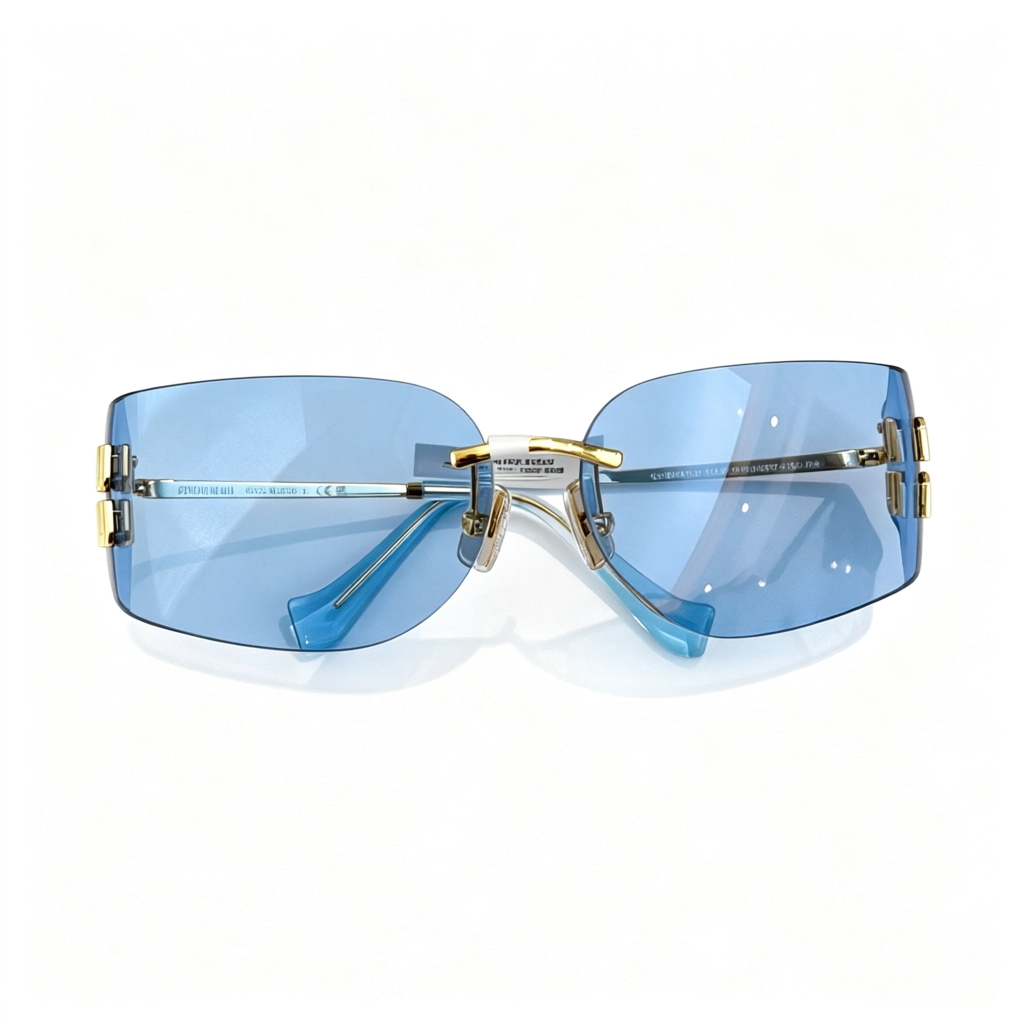 Miu Miu SMU A51S series frameless curved sunglasses