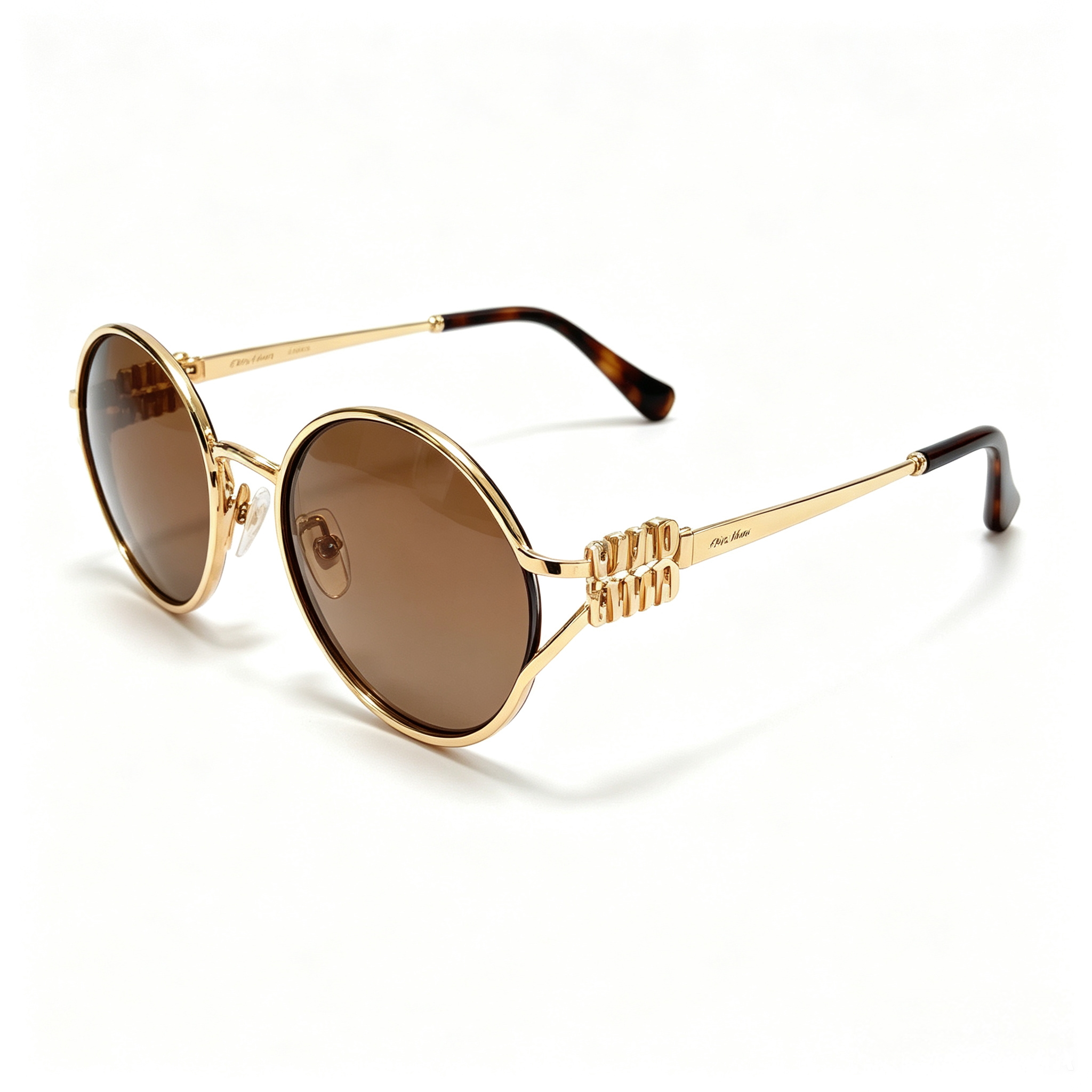 Miu Miu SMU 52Y Series Retro Metal Oval Sunglasses