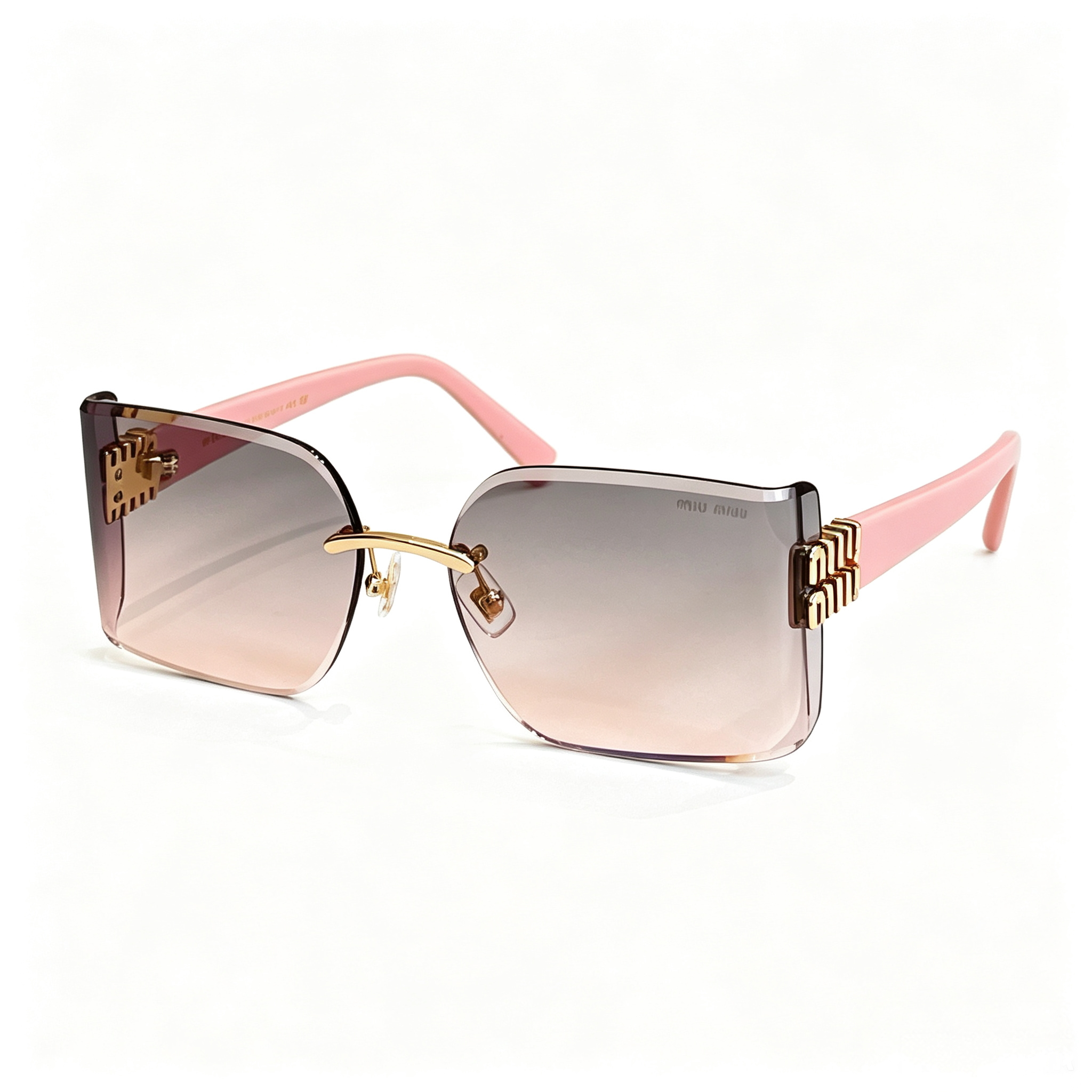 Miu Miu MU 112AV series frameless square sunglasses