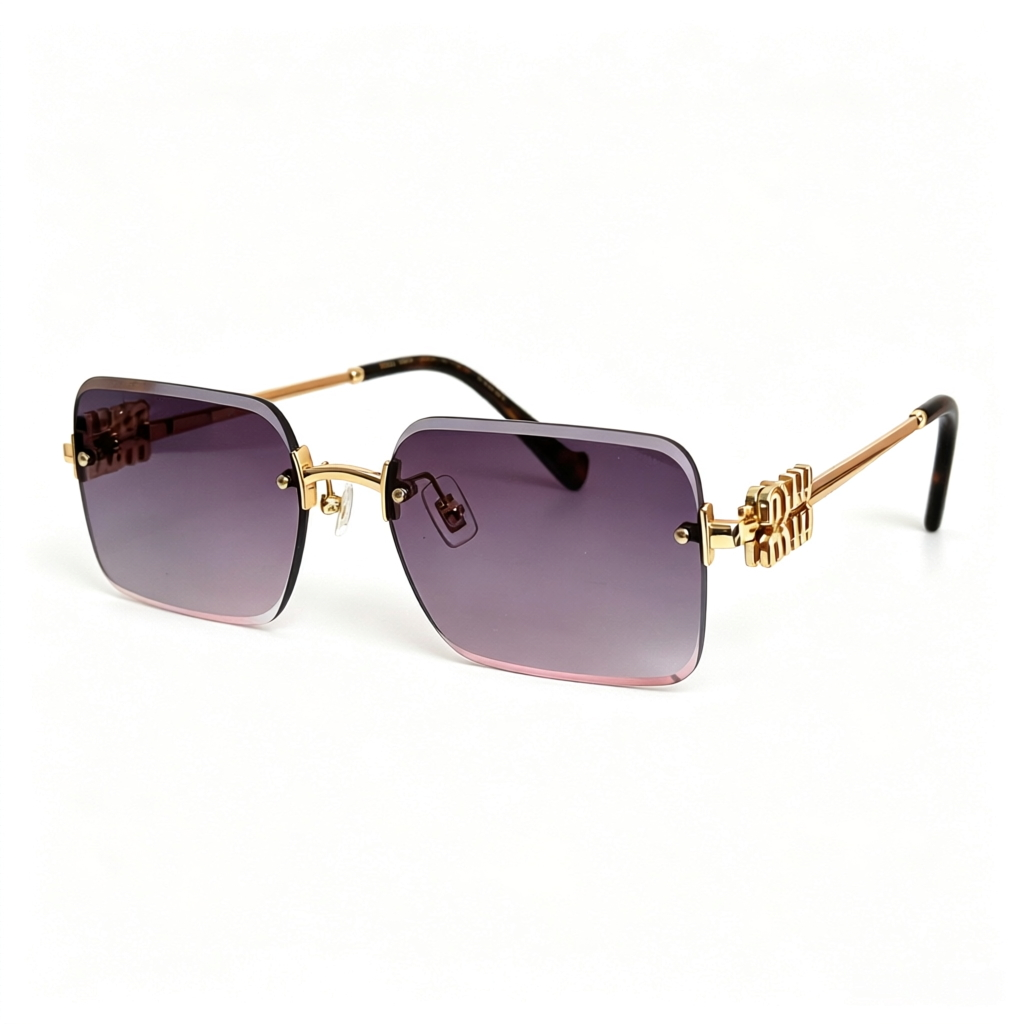 Miu Miu MU 99AV series square frameless sunglasses