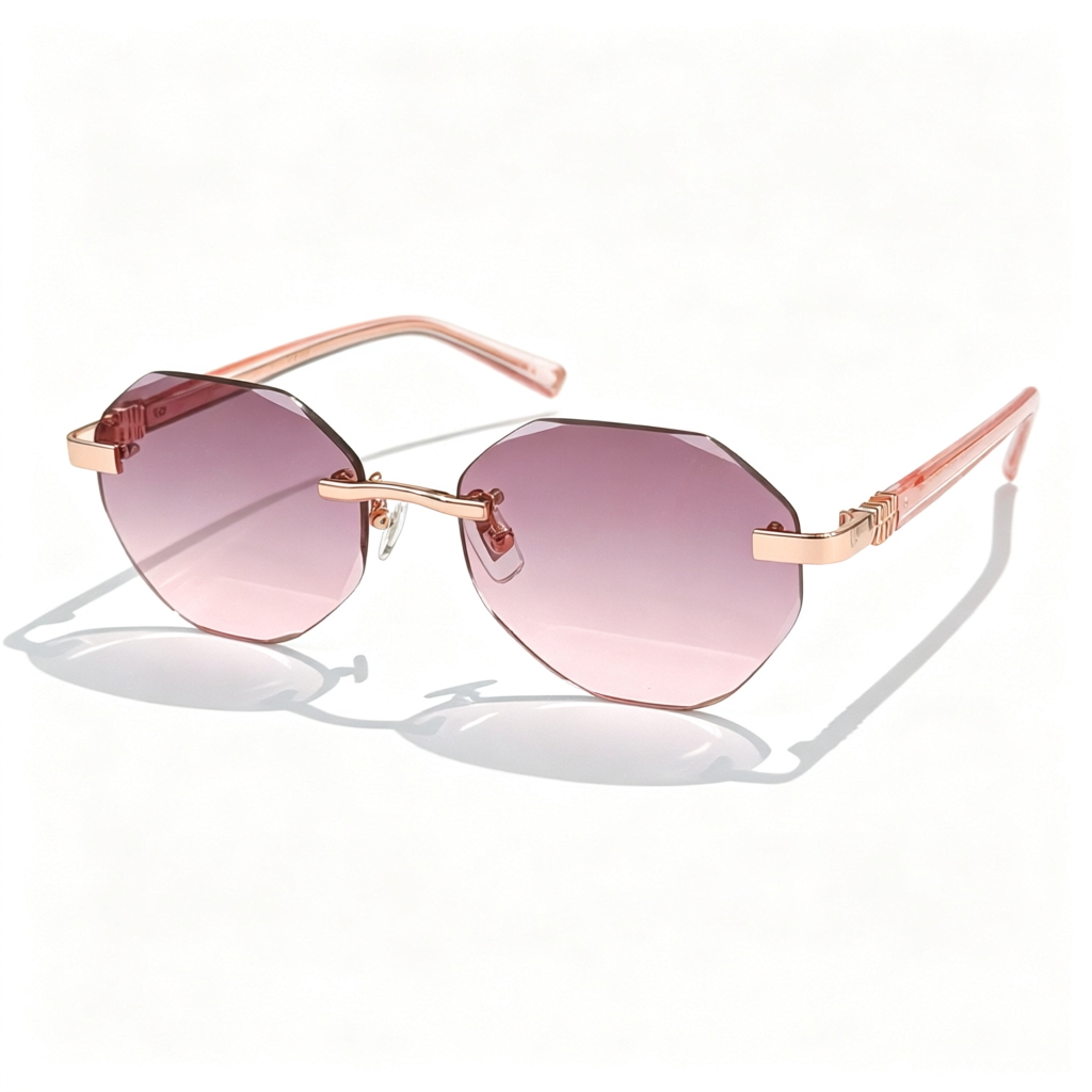 Miu Miu MU A1952 series frameless polygonal sunglasses