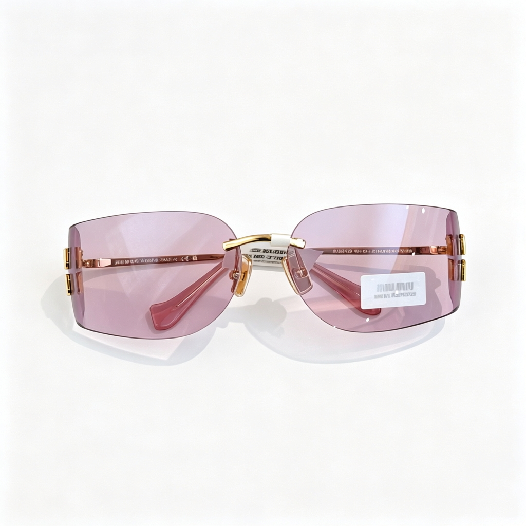 Miu Miu SMU A51S series frameless curved sunglasses