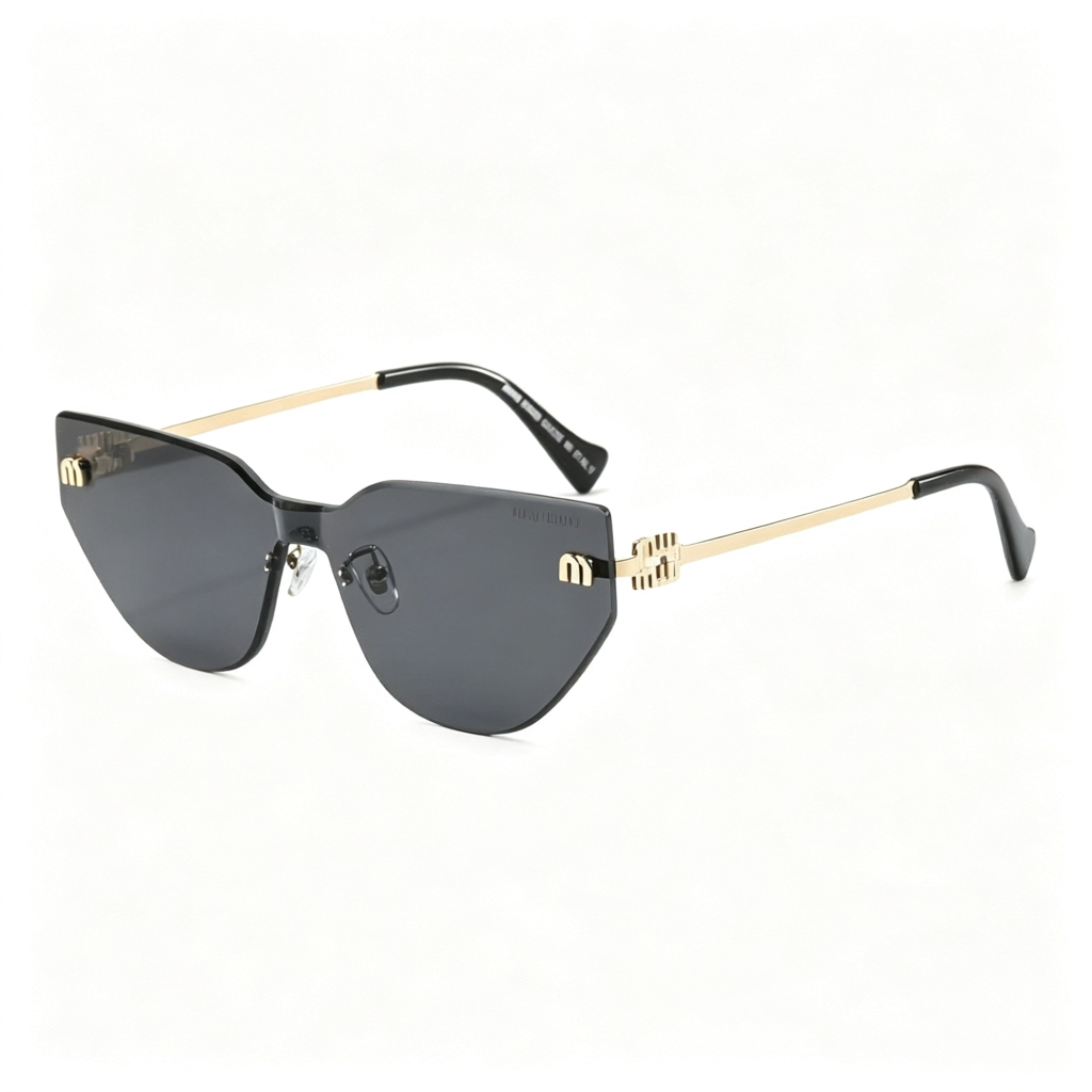 Miu Miu MU 105AV series frameless cat-eye sunglasses