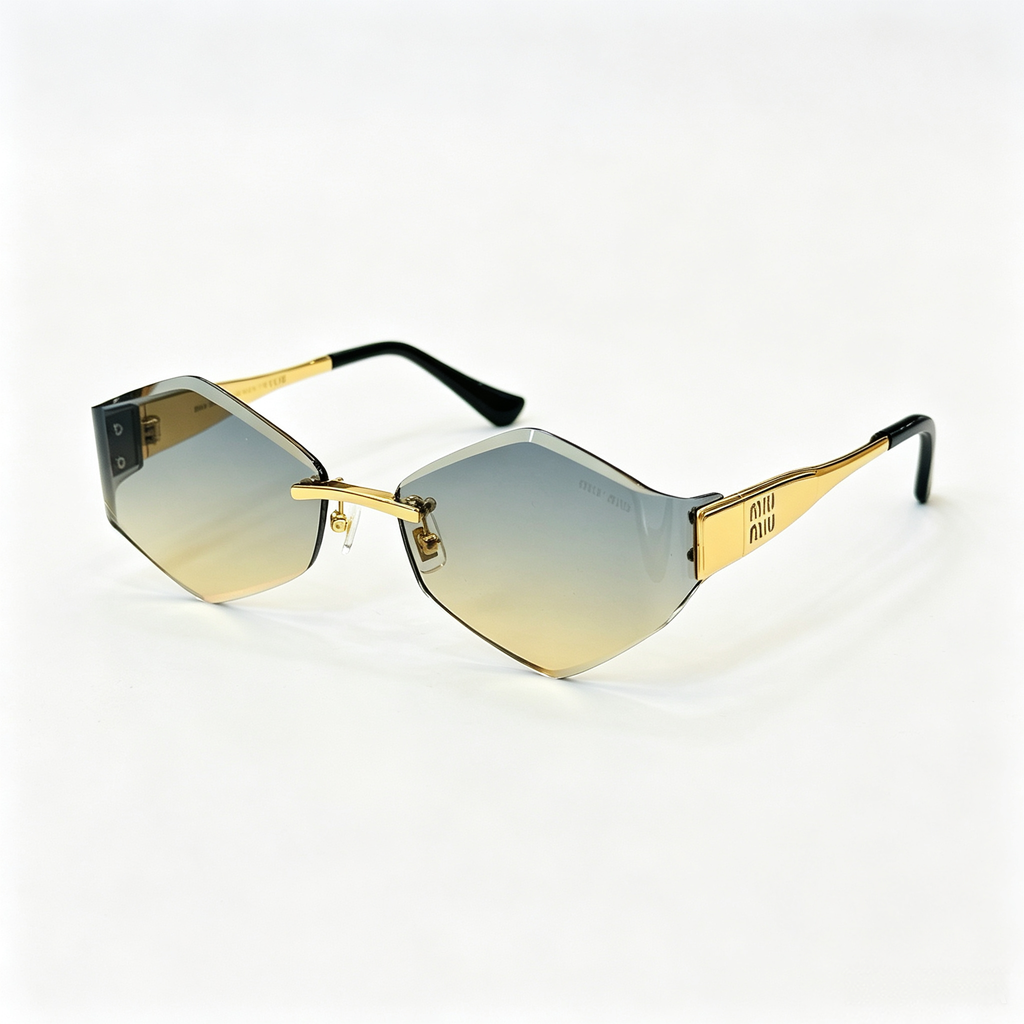 Miu Miu MU 140AV series frameless polygonal sunglasses