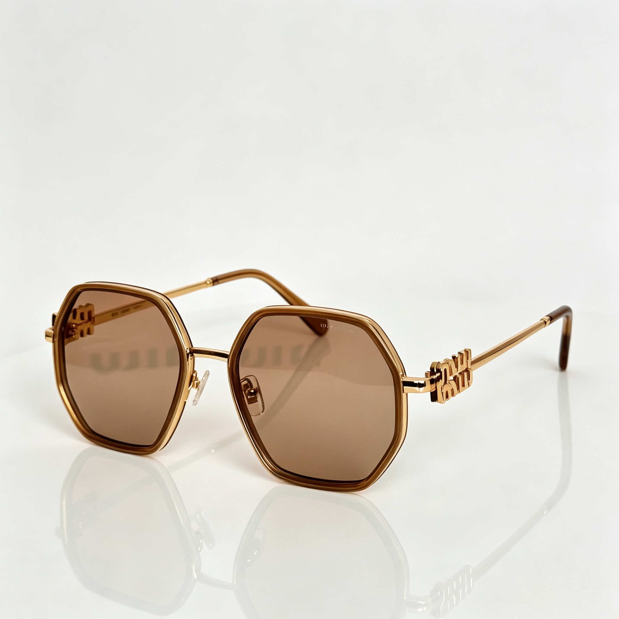 Miu Miu MU 778ZS Series Polygonal Metal Sunglasses