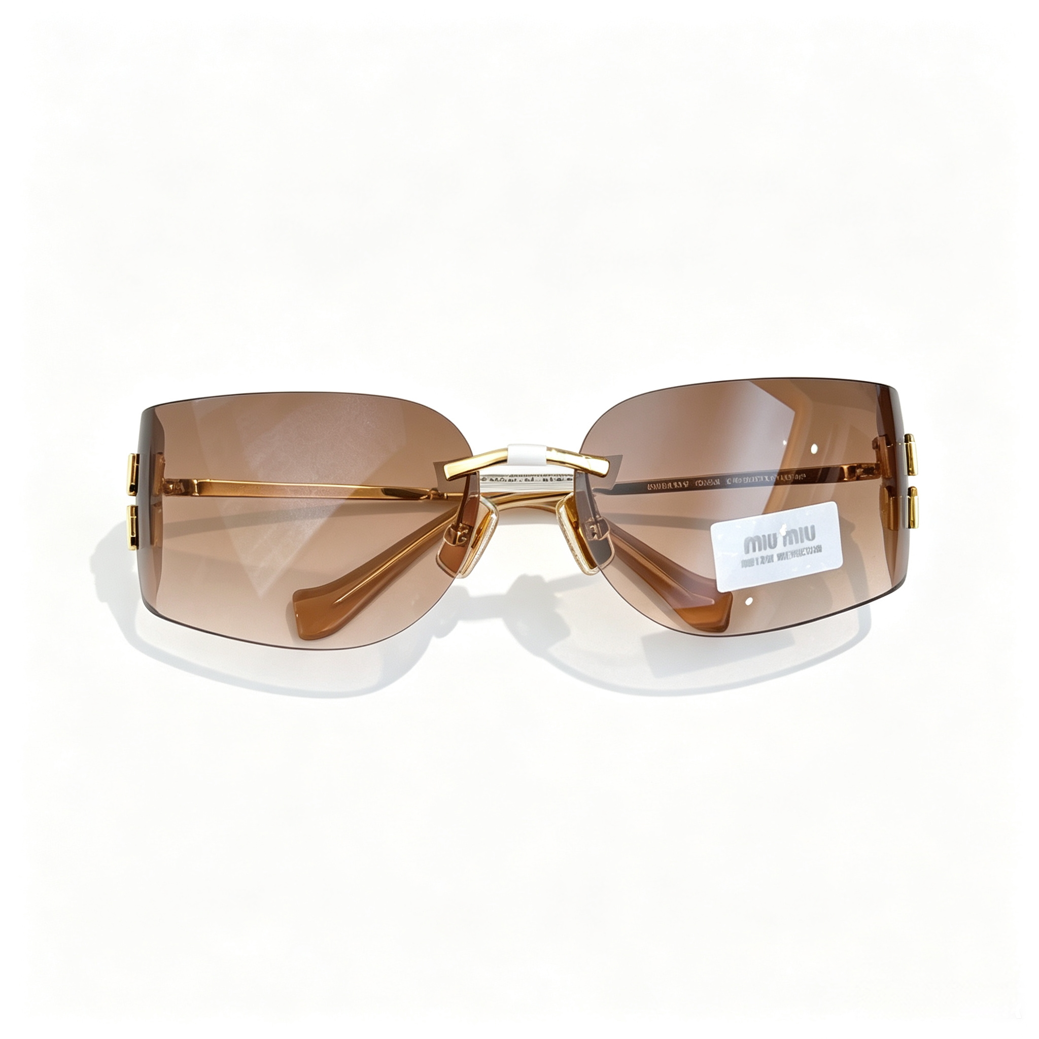 Miu Miu SMU A51S series frameless curved sunglasses