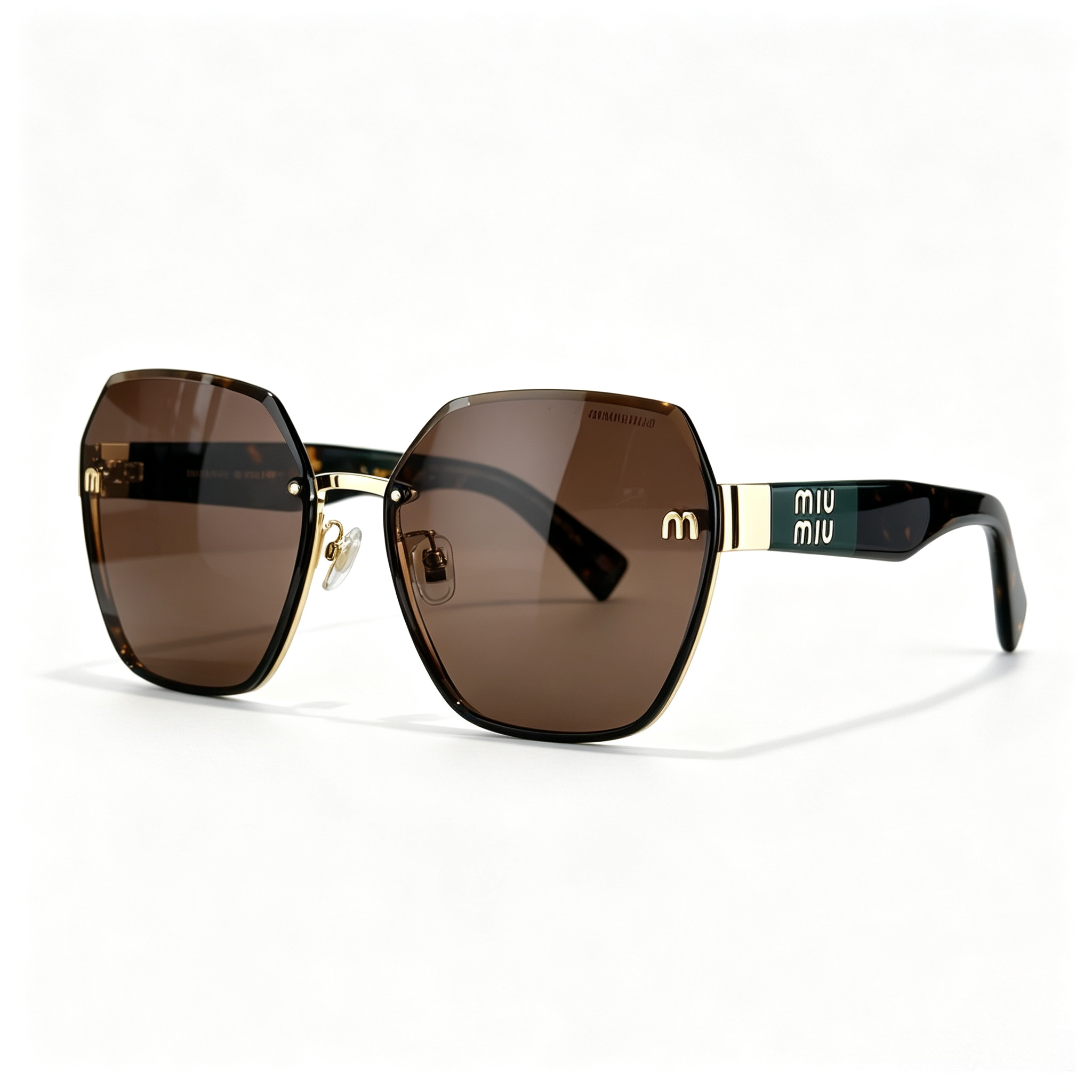 Miu Miu MU 62ZS Series Polygonal Metal Sunglasses
